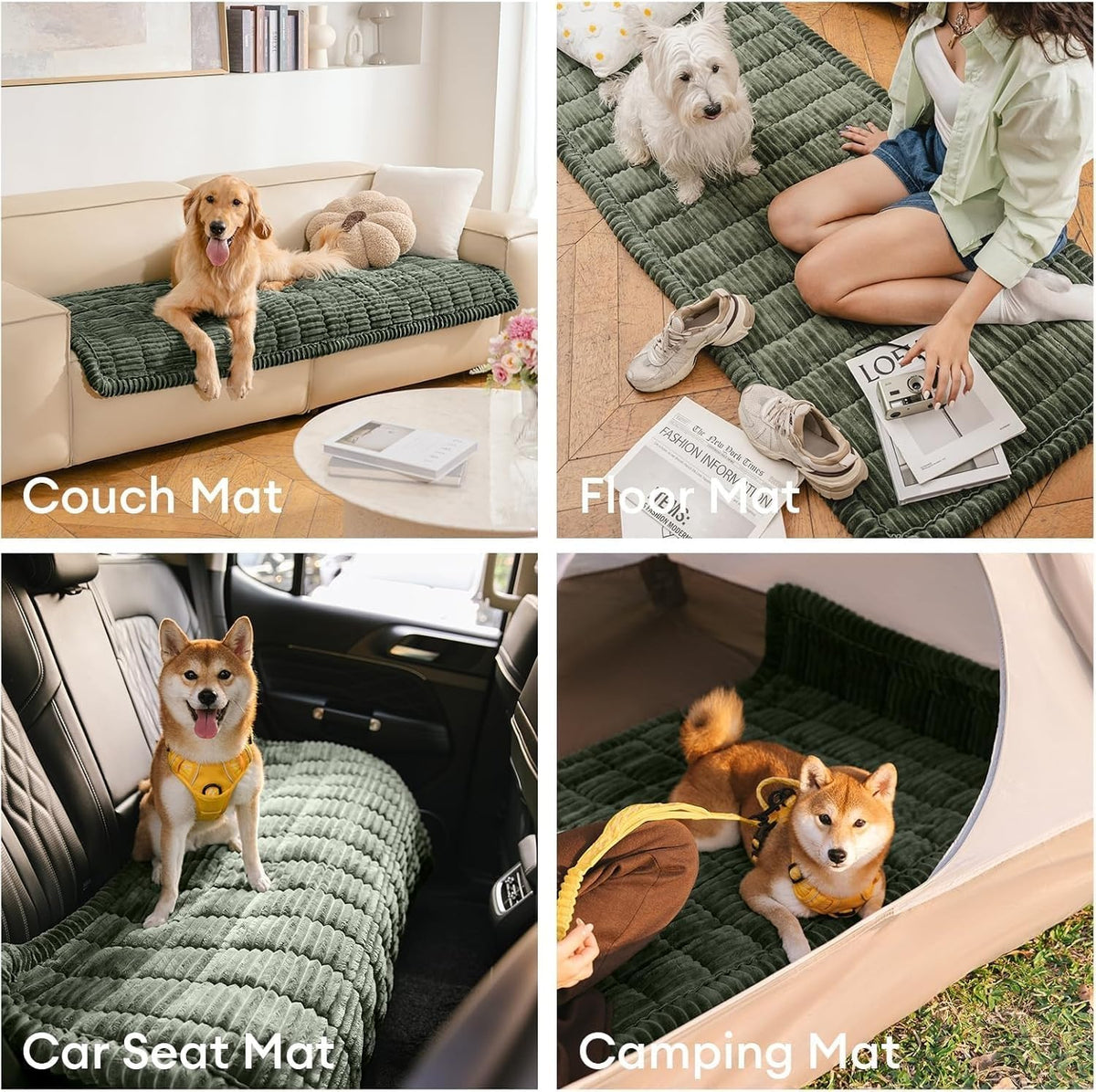 Plush Quilted Non Slip Pet Sofa Protector Cover