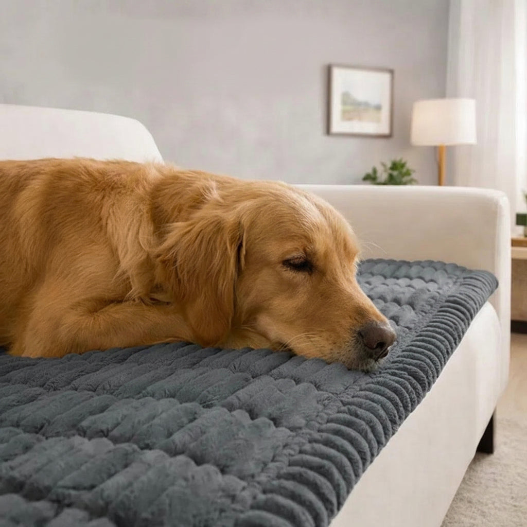 Plush Quilted Non Slip Pet Sofa Protector Cover