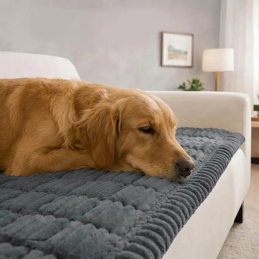 Plush Quilted Non Slip Pet Sofa Protector Cover