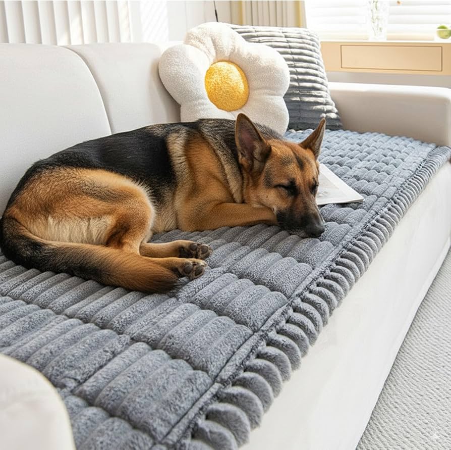 Plush Quilted Non Slip Pet Sofa Protector Cover